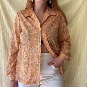 VINTAGE sunshine paisley button up (1958)